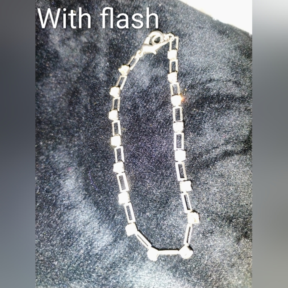 Silver Bracelet With CZ - Picture 3 of 3